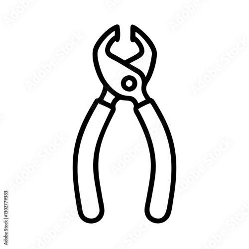 Vector icon of a pair of pliers designed for various applications in home improvement and mechanical tasks