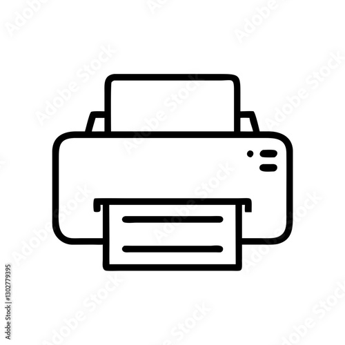 Printer icon showing a simple design for digital use representing printing functionality in modern applications and software