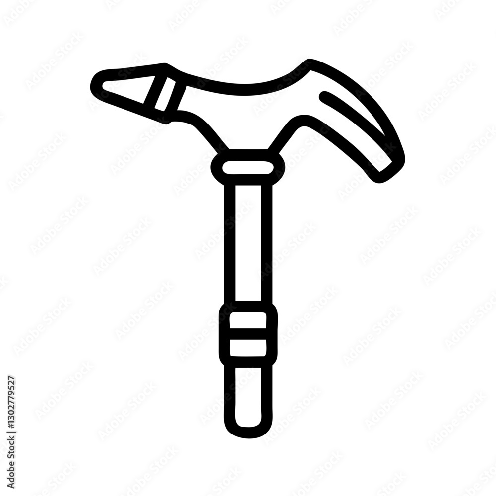 Vector illustration of a pry bar used in construction and repair tasks for lifting and prying materials Vector illustration of a pry bar used in construction and repair tasks for lifting and prying materials