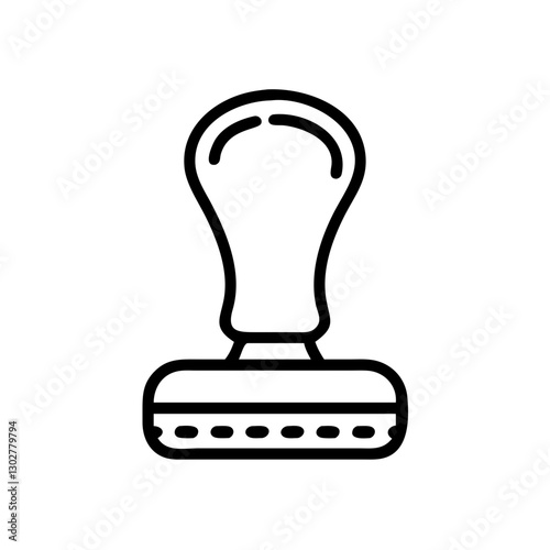 Stamped path icon representing various activities related to approval or acknowledgment in a simple vector style