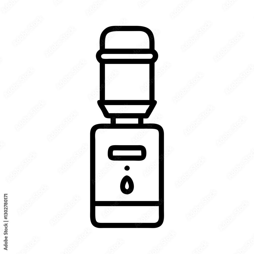 Vector icon of a water cooler illustrating a common office equipment used for hydration and refreshment in workplace settings Vector icon of a water cooler illustrating a common office equipment used for hydration and refreshment in workplace settings