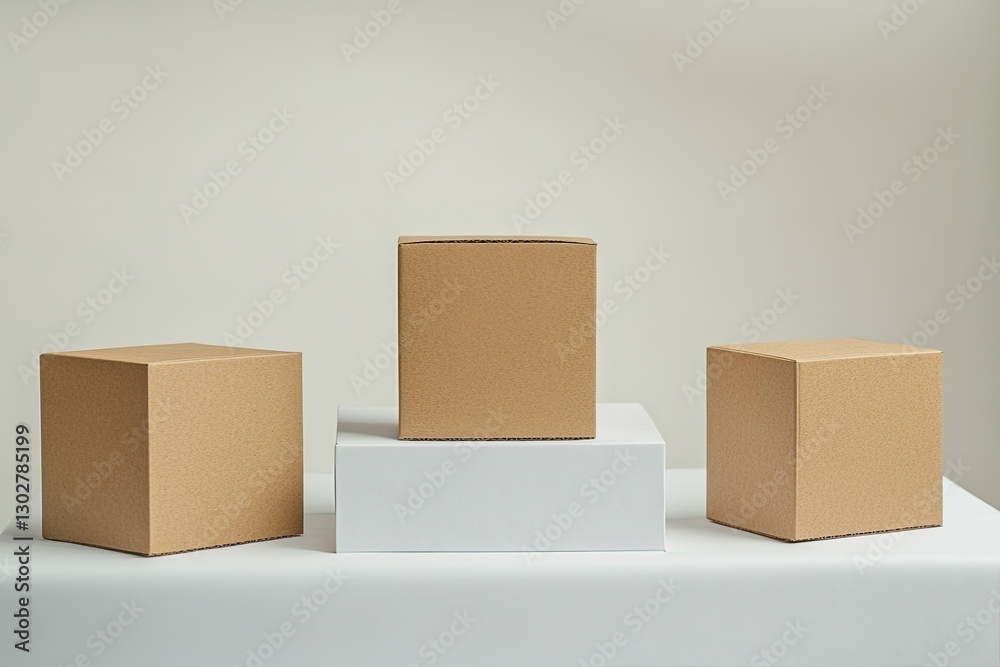 Ultra Hd Picture of Three Cardboard Boxes on White Background Ultra Hd Picture of Three Cardboard Boxes on White Background