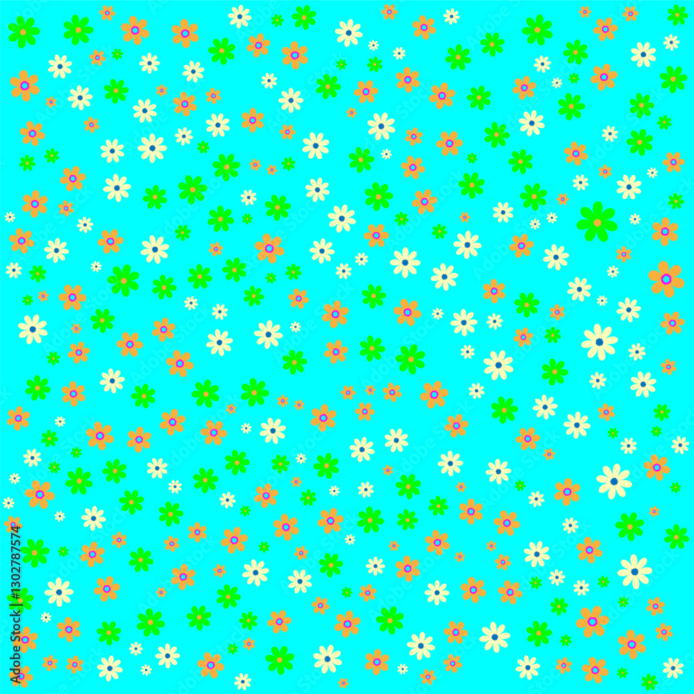 Abstract background - various flowers on a substrate for wrapper design, packaging or textile printing. The background color can be changed or removed as desired. Vector illustration Abstract background - various flowers on a substrate for wrapper design, packaging or textile printing. The background color can be changed or removed as desired. Vector illustration