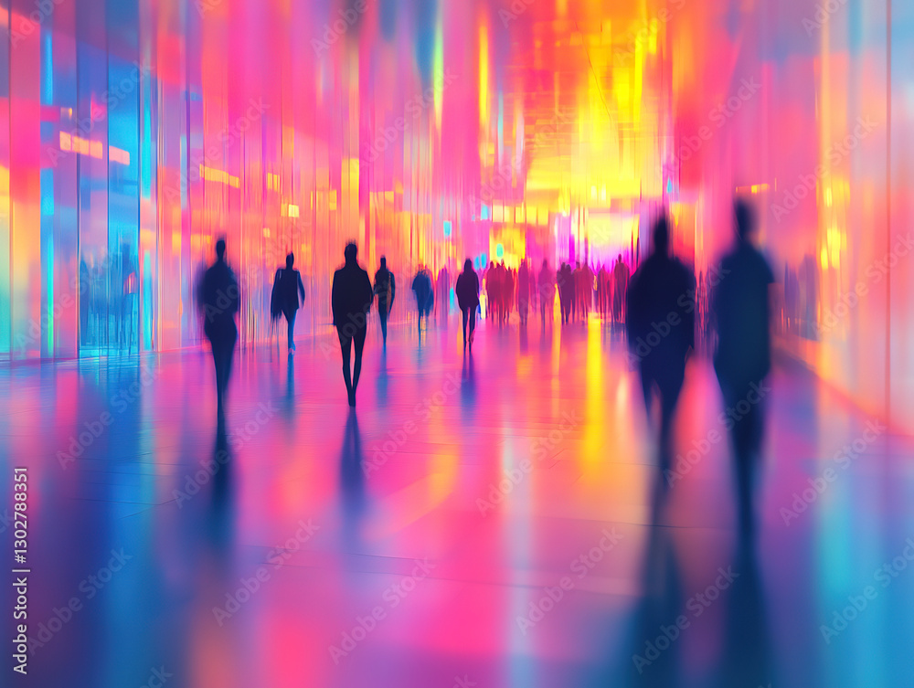 custom made wallpaper toronto digitalAbstract blurred background showcasing a crowd at an event