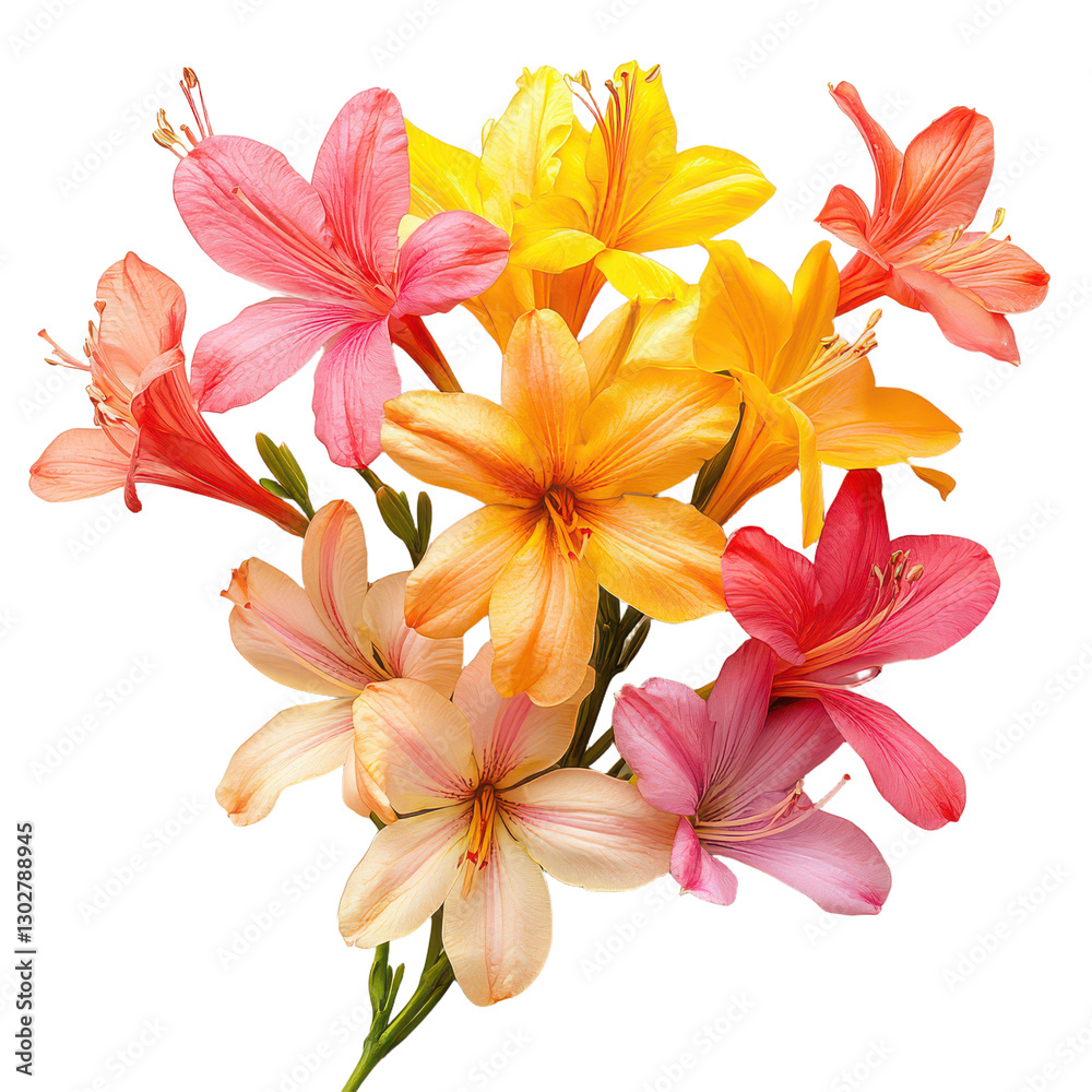 Fototapeta premium Montbretia Flower isolated on transparent background