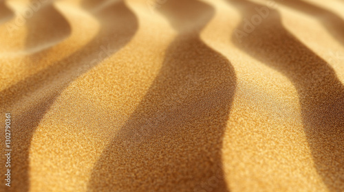 Captivating Desert Landscape: Abstract Sand Dunes Texture and Golden Patterns in Nature Photography