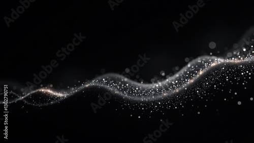 Wallpaper Mural Futuristic abstract wave of glowing dots forming a flowing pattern against a black background  
 Torontodigital.ca