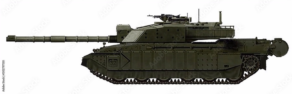 MBT concept based on the Challenger 2 tank (LM MkII variant), with a 120mm rifled gun and an automatic loader in the stern of the turret MBT concept based on the Challenger 2 tank (LM MkII variant), with a 120mm rifled gun and an automatic loader in the stern of the turret