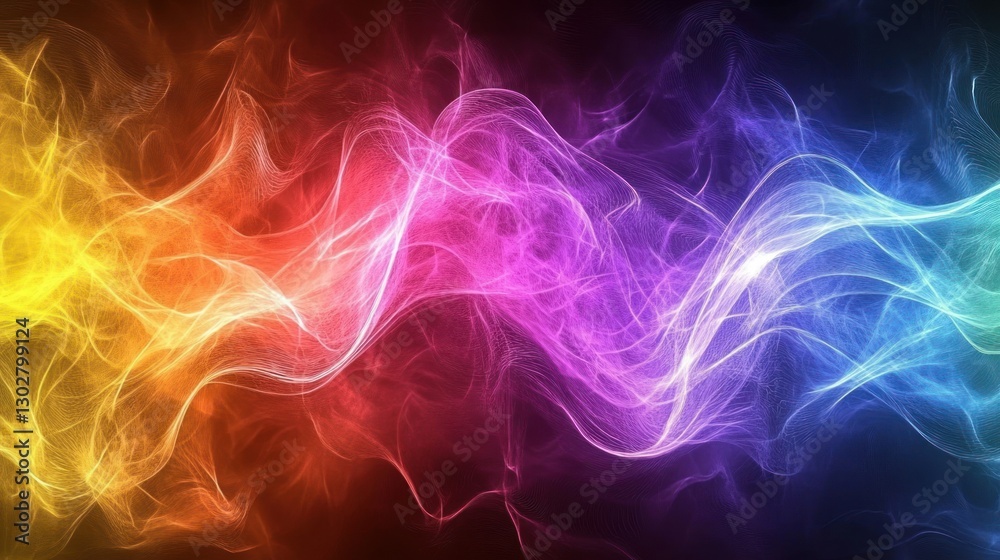 Abstract Colorful Wave of Energy Flowing with Bright Light Effect Abstract Colorful Wave of Energy Flowing with Bright Light Effect