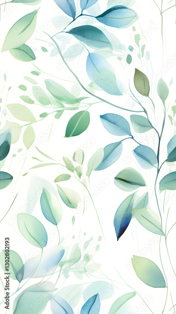 watercolor leaf and stems pattern with leaves as accent abstract graphic poster background watercolor leaf and stems pattern with leaves as accent abstract graphic poster background