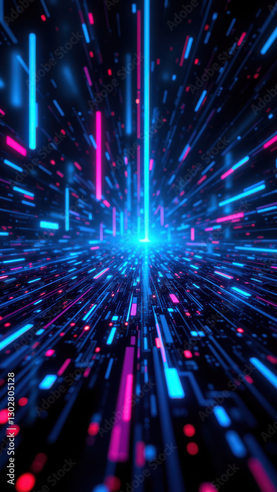 Naklejka premium A digital graphic representing a cloud-based network with data processing capabilities, suitable for concepts related to DevOps, Cloud Computing, and IT infrastructure.