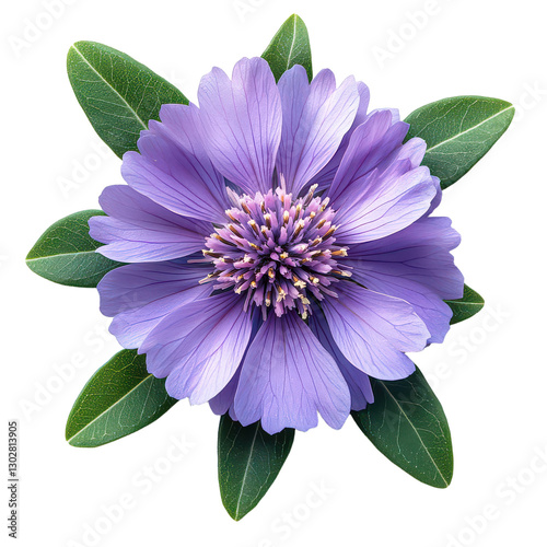 Stokesia Flower isolated on transparent background photo