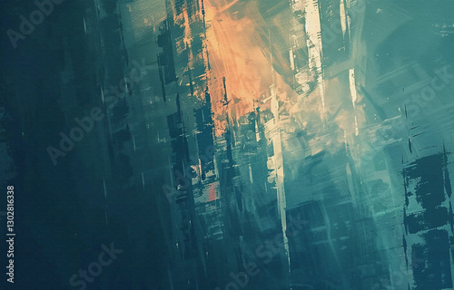 Fashion art background wall, decorative painting combination, golden elements, geometric texture color art painting, abstract watercolor painting