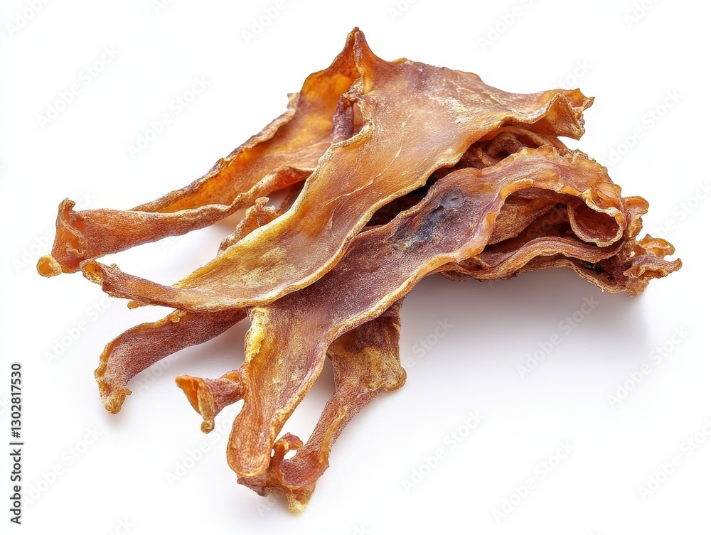 Fototapeta premium Dehydrated Squid Delicacy: Traditional Seafood Ingredient Filled with Protein and Flavor