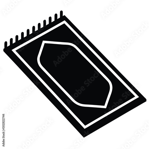 Prayer mat vector silhouette
