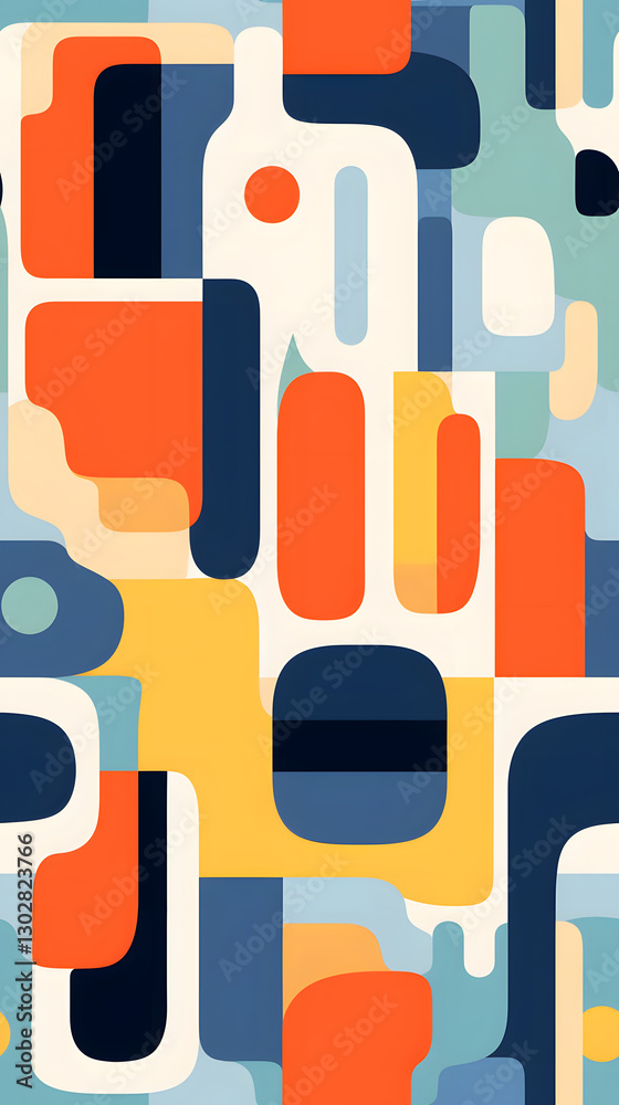 Fototapeta premium abstract blocks pattern geometric shapes design poster background