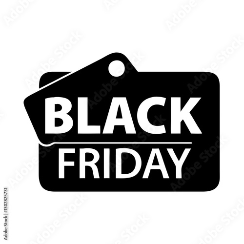 Black Friday label design featuring an eye-catching vector icon for promotional use in retail advertising campaigns and sales events during the holiday season