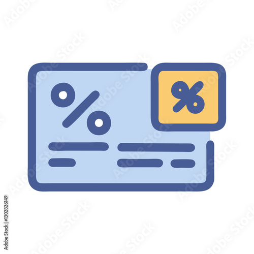 Discount card icon representing savings on purchases and offers for consumers in various shopping environments to enhance retail experiences and encourage spending