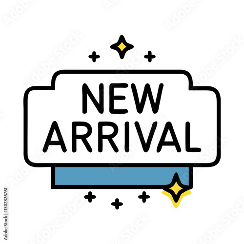 Discover the latest additions with the new arrival sale vector icon perfect for promotions and marketing material