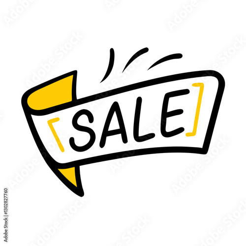 Storewide sale announcement with vibrant design featuring a bold 'sale' text on a decorative banner for promotional use