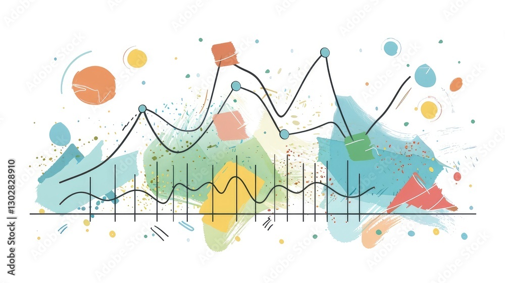 Abstract Data Visualization with Colorful Graphs and Lines Abstract Data Visualization with Colorful Graphs and Lines