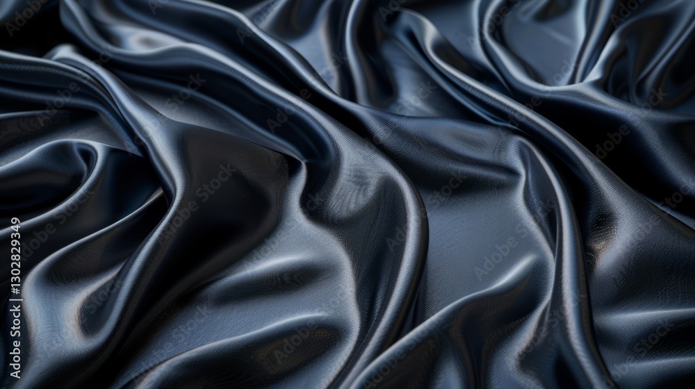 A close-up of luxurious dark gray silk fabric, showcasing its intricate texture and delicate folds, creating an atmosphere of mystery and elegance A close-up of luxurious dark gray silk fabric, showcasing its intricate texture and delicate folds, creating an atmosphere of mystery and elegance