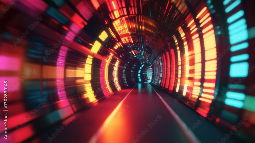 Futuristic digital motion of abstract colorful tunnel light design Futuristic digital motion of abstract colorful tunnel light design