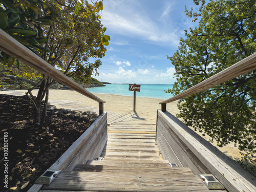 La plage de Xuma aux Bahamas à Highborne Cay.
