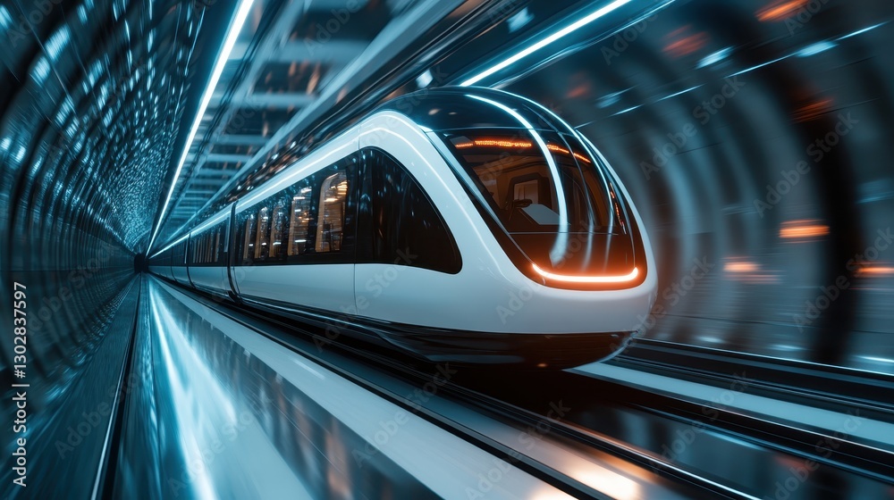 A stylish train is captured as it moves swiftly through a bright, futuristic environment, emphasizing the intersection of advanced technology and design aesthetics. A stylish train is captured as it moves swiftly through a bright, futuristic environment, emphasizing the intersection of advanced technology and design aesthetics.
