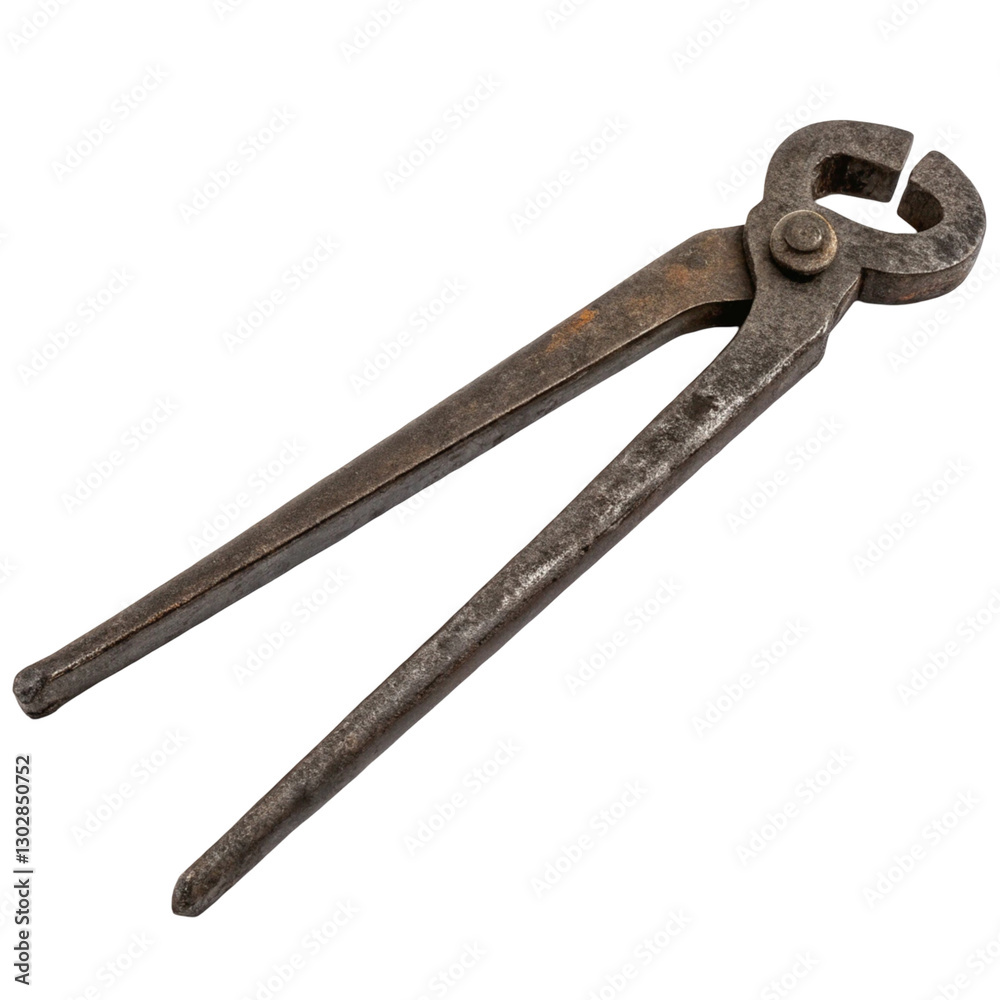 Old Blacksmith Tongs isolated on transparent background  
