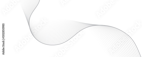 Abstract gray wave dynamic curve lines background. Energy technology concept modern backdrop design for business, presentation, banner.