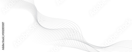 Abstract gray wave dynamic curve lines background. Energy technology concept modern backdrop design for business, presentation, banner.