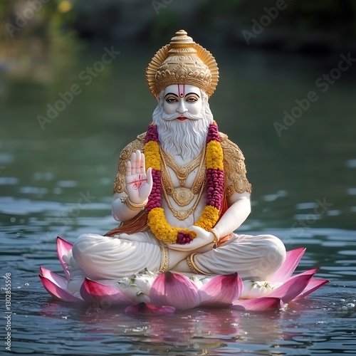 Cheti chand background with lord Jhulelal.
