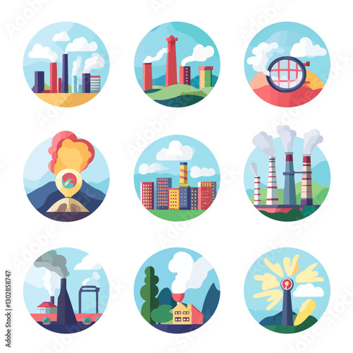 Environmental Issues Collection: Pollution, Industry, Climate, Power