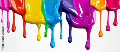 Rainbow Paint Drips Colorfu...