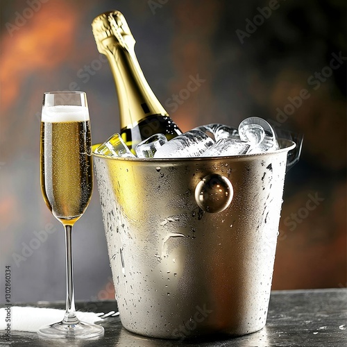 Champagne Bottle in Ice Buc...