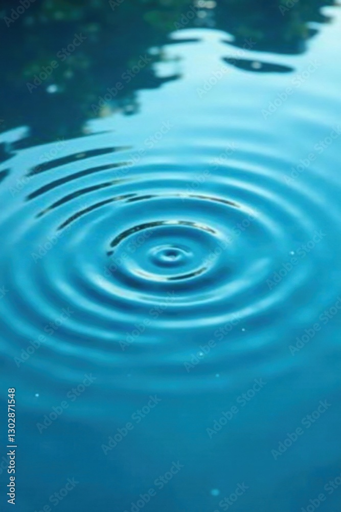 Serene Aqua Ripples Expanding Outward From a Central Point on a Still Body of Water Serene Aqua Ripples Expanding Outward From a Central Point on a Still Body of Water