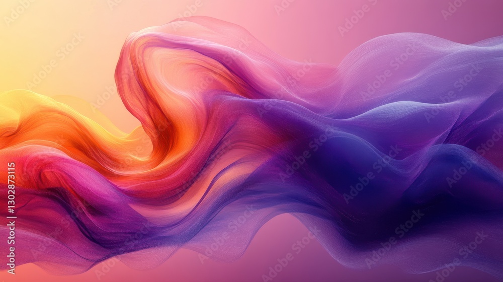 Fototapeta premium abstract purple and pink gradient background with flowing wavy lines background