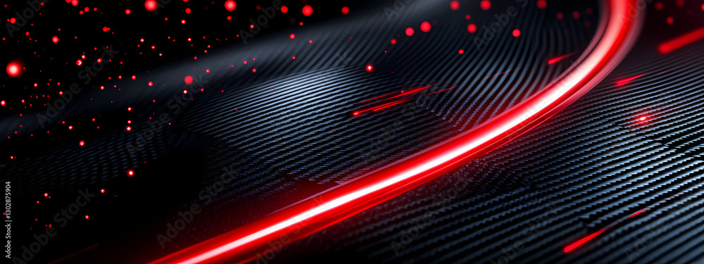 Fototapeta premium High-Tech Red and Black Energy Streaks
