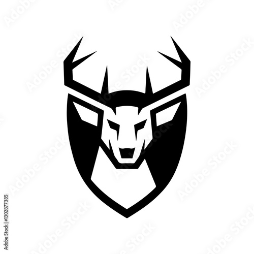 Deer head. Modern style head of the deer. Vector illustration