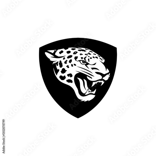 Jaguar head sign. Jaguar emblem. Modern style jaguar sign. Vector illustration