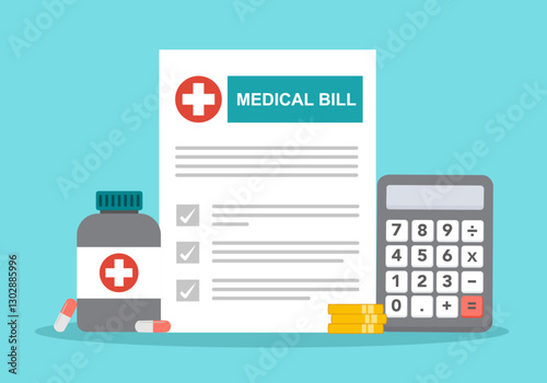 Medical icon. checklist illustration. Healthcare and health. Health check symbol vector. medical check form report, health checkup concept clipboard. Health insurance, medical history