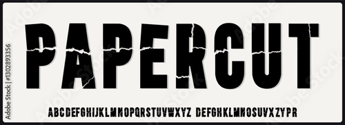 Εκτύπωση καμβά Condensed rough vector font