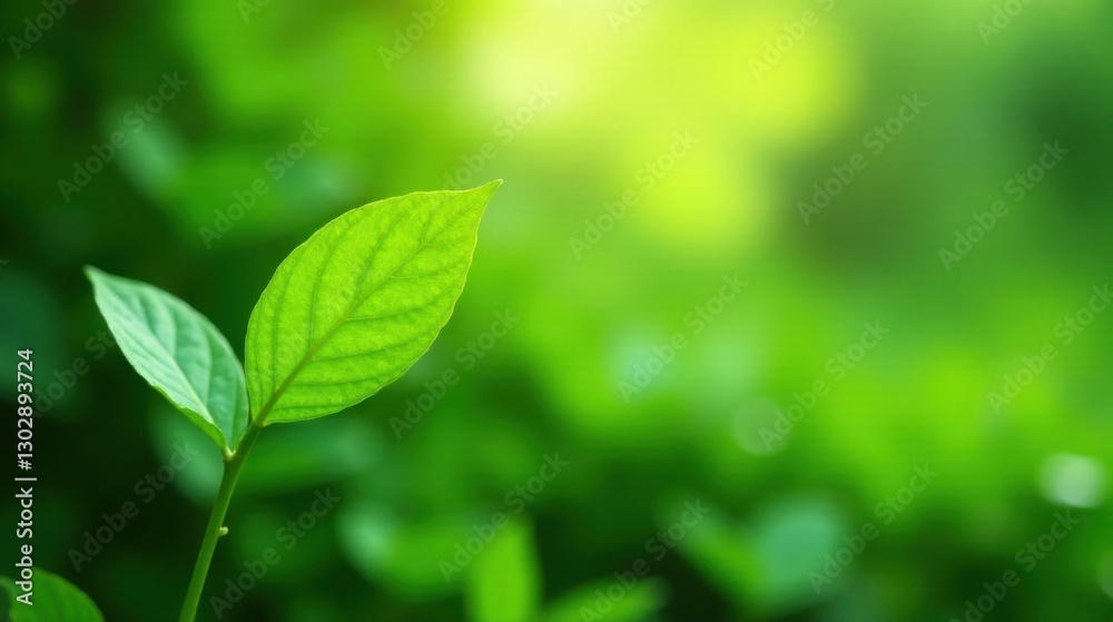A vibrant, young sprout emerges, showcasing the delicate beauty of nature's renewal, bathed in soft, sunlight, against a backdrop of lush, green foliage. A vibrant, young sprout emerges, showcasing the delicate beauty of nature's renewal, bathed in soft, sunlight, against a backdrop of lush, green foliage.