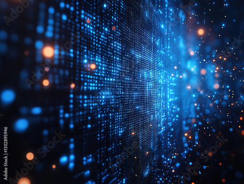 Wallpaper Mural Futuristic Digital Data Stream Background Torontodigital.ca