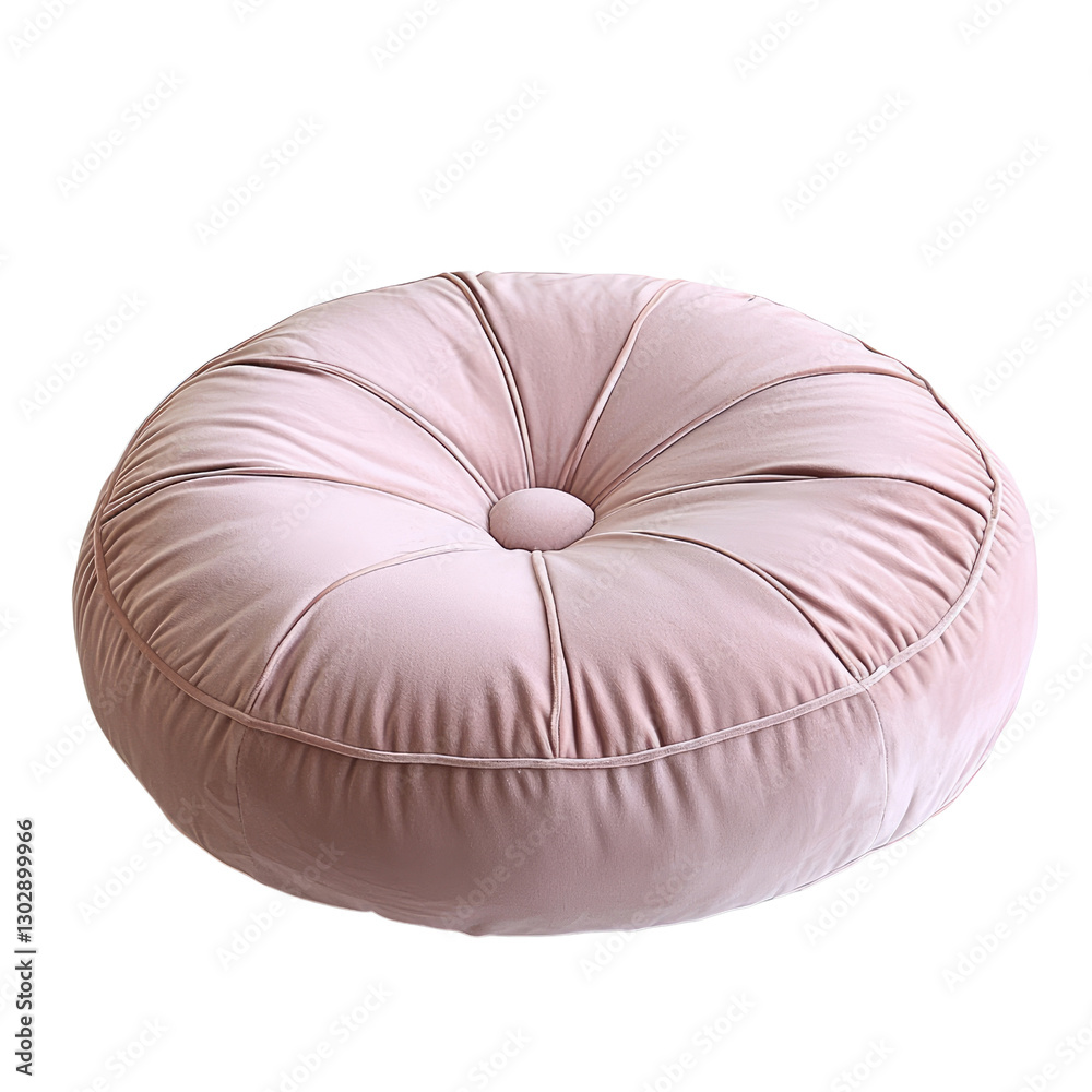 Soft Pink Round Cushion with Button Center Suitable for Cozy Home Decor and Comfortable Seating Options Soft Pink Round Cushion with Button Center Suitable for Cozy Home Decor and Comfortable Seating Options