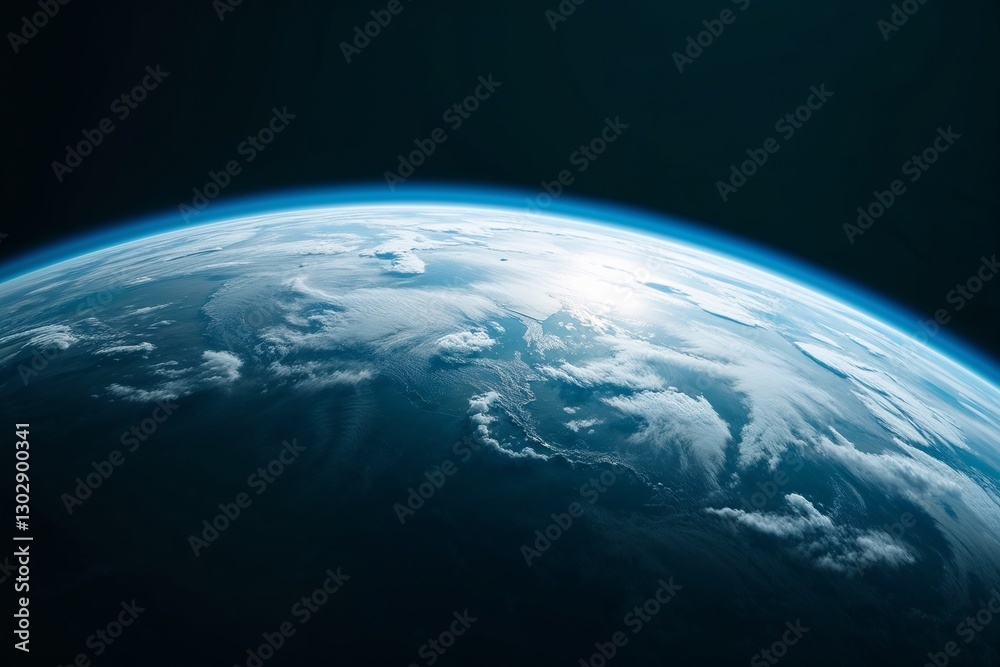 Fototapeta premium Stunning view of Earth's atmosphere from outer space