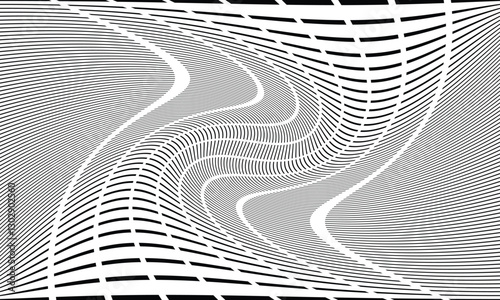 abstract trendy black thin short line curve twist pattern art perfect for background.