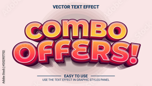 3d combo offers editable text effect