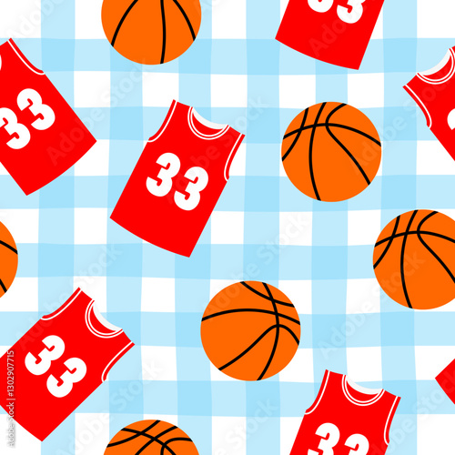 Basketball sport ball and uniform isolated on white background vector icon set. Cartoon doodle play game equipment.